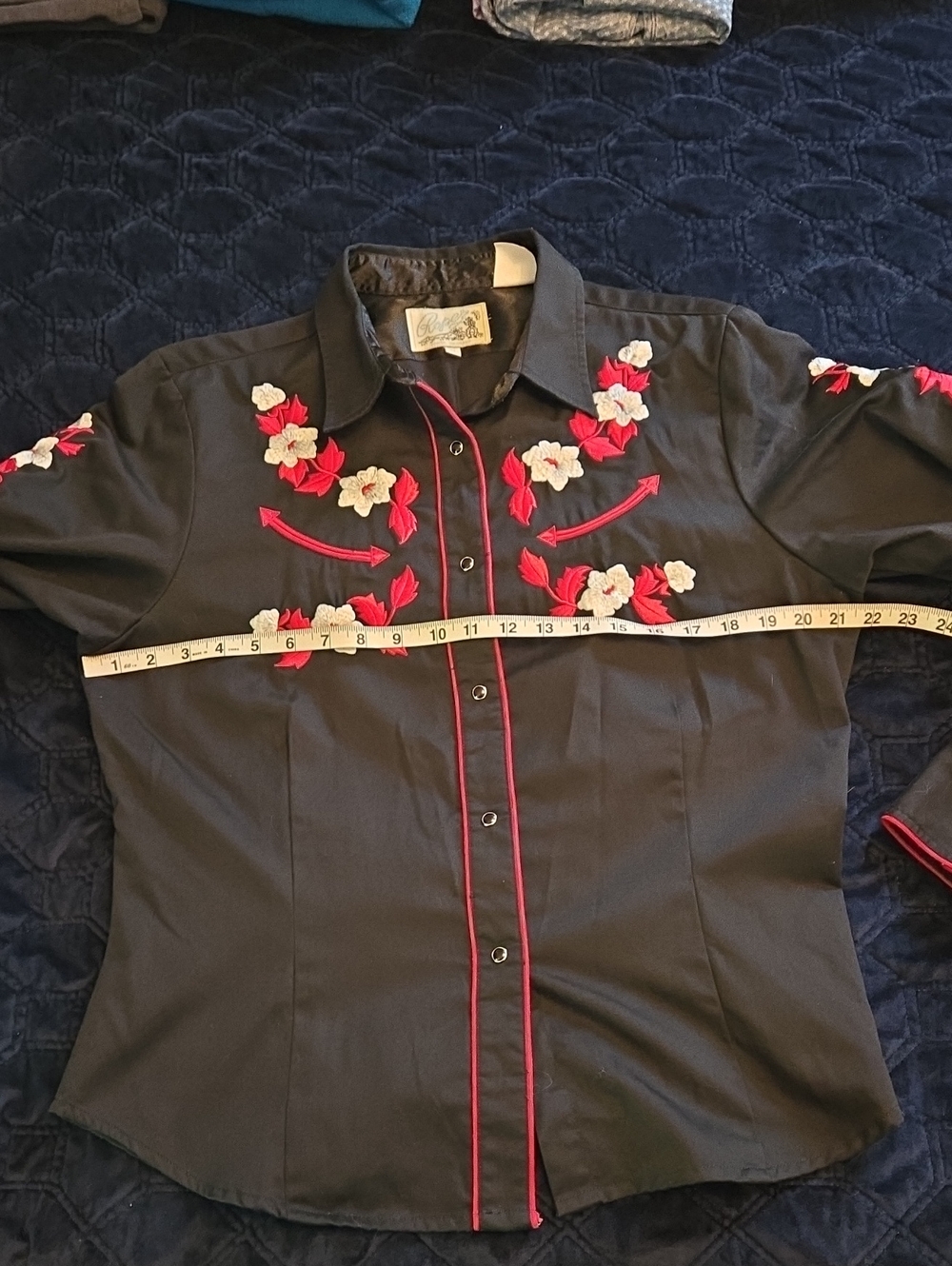 Vintage Roper Old West Classics Embroidered Western Floral Shirt - Picture 10 of 11